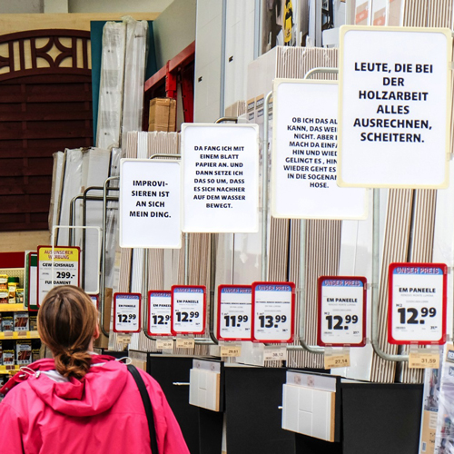 Ausstellung Baumarkt