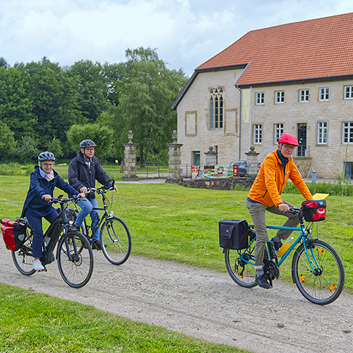 Start der Radtour am DA, Kunsrthaus Kloster Gravenhorst
